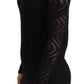 Missoni Bodycon Sheath Black Viscose Long Sleeves Mini Dress