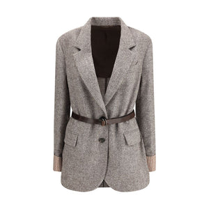 Brunello Cucinelli Brown Fleece Wool Coat