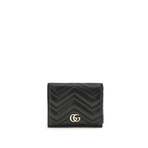 Gucci Marmont Calf Leather Bos Taurus Wallet Black