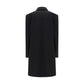 The Row Black Fleece Wool Coat