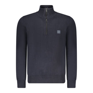 Hugo Boss Blue Cotton Men Sweater