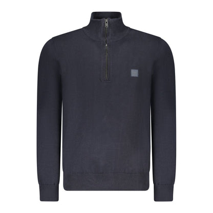 Hugo Boss Blue Cotton Men Sweater