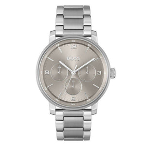 Hugo Boss Gray Stainless Steel Dress Watch