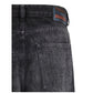 Diesel Black Cotton Relaxed Fit Jeans
