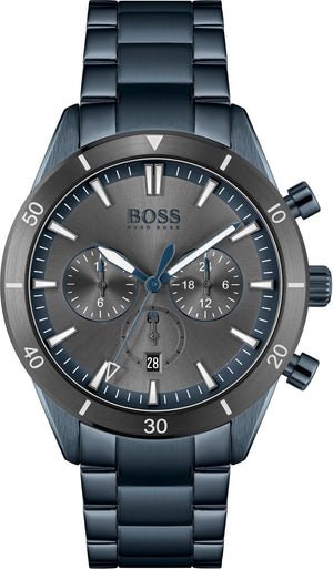 Hugo Boss Mens 1513865 Chronograph Blue Stainless Steel Watch
