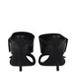 Balmain Black Leather Stiletto Heel Sandals