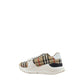 Burberry Beige Cotton Athletic Sneakers
