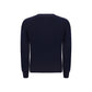 Brunello Cucinelli Blue Fleece Wool Sweater