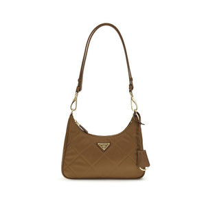 Prada Brown Recycled Polyamide Shoulder Bag