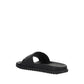 Fendi Black Rubber Flat Sandals
