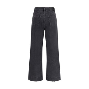 Chloé Black Cotton Cropped Jeans