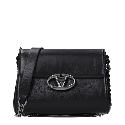 Valentino Garavani Black Leather Crossbody Bag