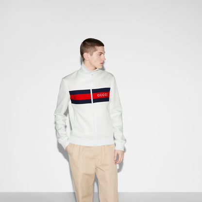 Gucci Neoprene Zipped Jacket With Web