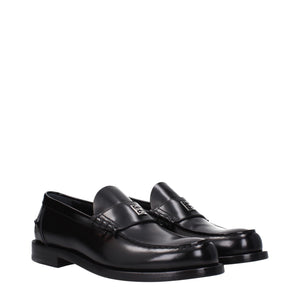 Givenchy Black Leather Slip-On Loafers