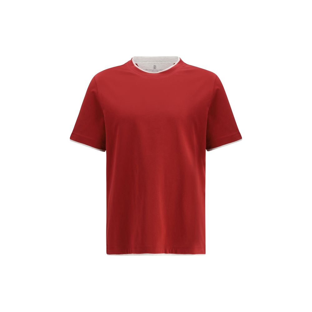 Brunello Cucinelli Red Cotton Clothing