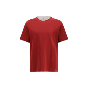 Brunello Cucinelli Red Cotton Clothing