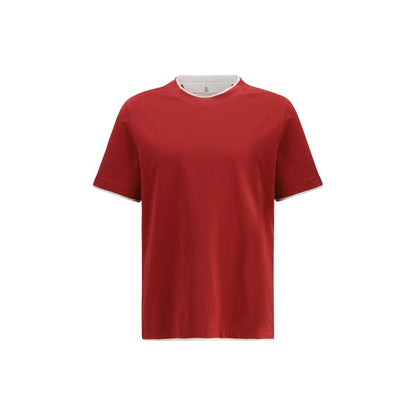 Brunello Cucinelli Red Cotton Clothing