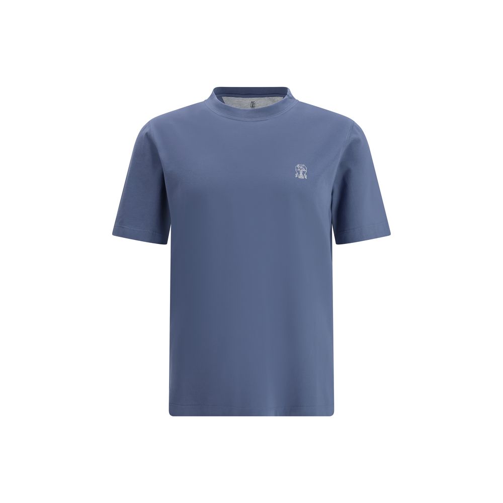 Brunello Cucinelli Blue Cotton Clothing