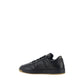 Prada Black Calf Leather Bos Taurus Low Top Sneakers