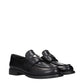 Prada Black Leather Slip-On Loafers
