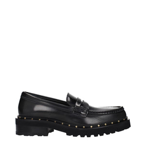 Golden Goose Black Leather Slip-On Loafers