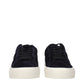 Moncler Blue Leather Low Top Sneakers