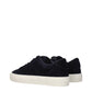 Moncler Blue Leather Low Top Sneakers
