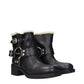 Miu Miu Black Leather Ankle Boots
