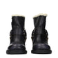 Miu Miu Black Leather Ankle Boots