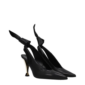 Givenchy Black Leather High Heel Pumps