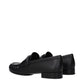 Givenchy Black Leather Slip-On Loafers