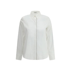 Brunello Cucinelli White Cotton Dress Shirt