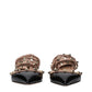 Valentino Garavani Black Leather Strap-On Sandals