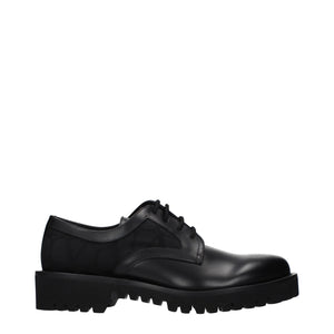 Valentino Garavani Black Leather Oxfords And Derbies