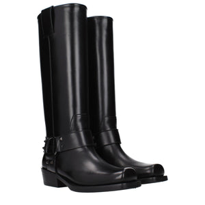 Valentino Garavani Black Leather Boots