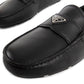 Prada Black Calfskin Slip-On Loafers
