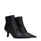 Prada Black Leather Ankle Boots