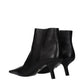 Prada Black Leather Ankle Boots