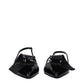 Prada Black Leather Flat Sandals