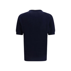Brunello Cucinelli Blue Linen T-Shirt