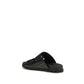 Miu Miu Black Napa Leather / Calf Bos Taurus Slippers