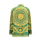 Versace Green Silk Pattern Shirt