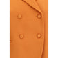 Fendi Orange Fleece Wool Coat