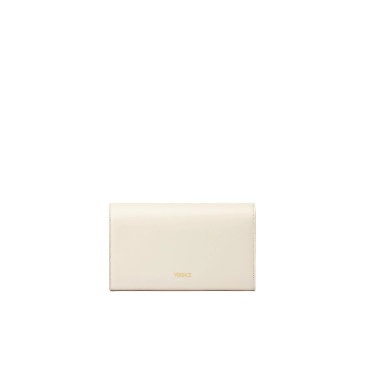 Beige clutch bag on a light beige background