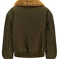 Saint Laurent Removable Shearling Neck Bomber Jacket