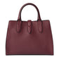 Maroon handbag on a light gray background