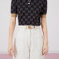 Gucci GG Marmont Reversible Thin Belt Off White & Black