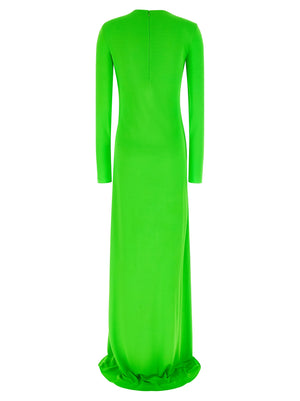 Tom Ford Long Sleeve Slash Front Evening Dress