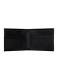 Black leather wallet on a white background