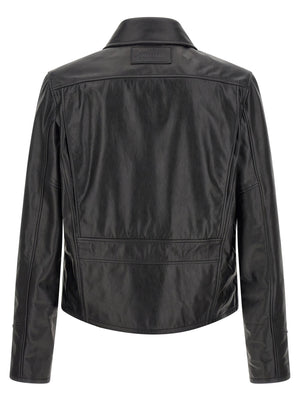 Amiri Leather Jacket With Zip